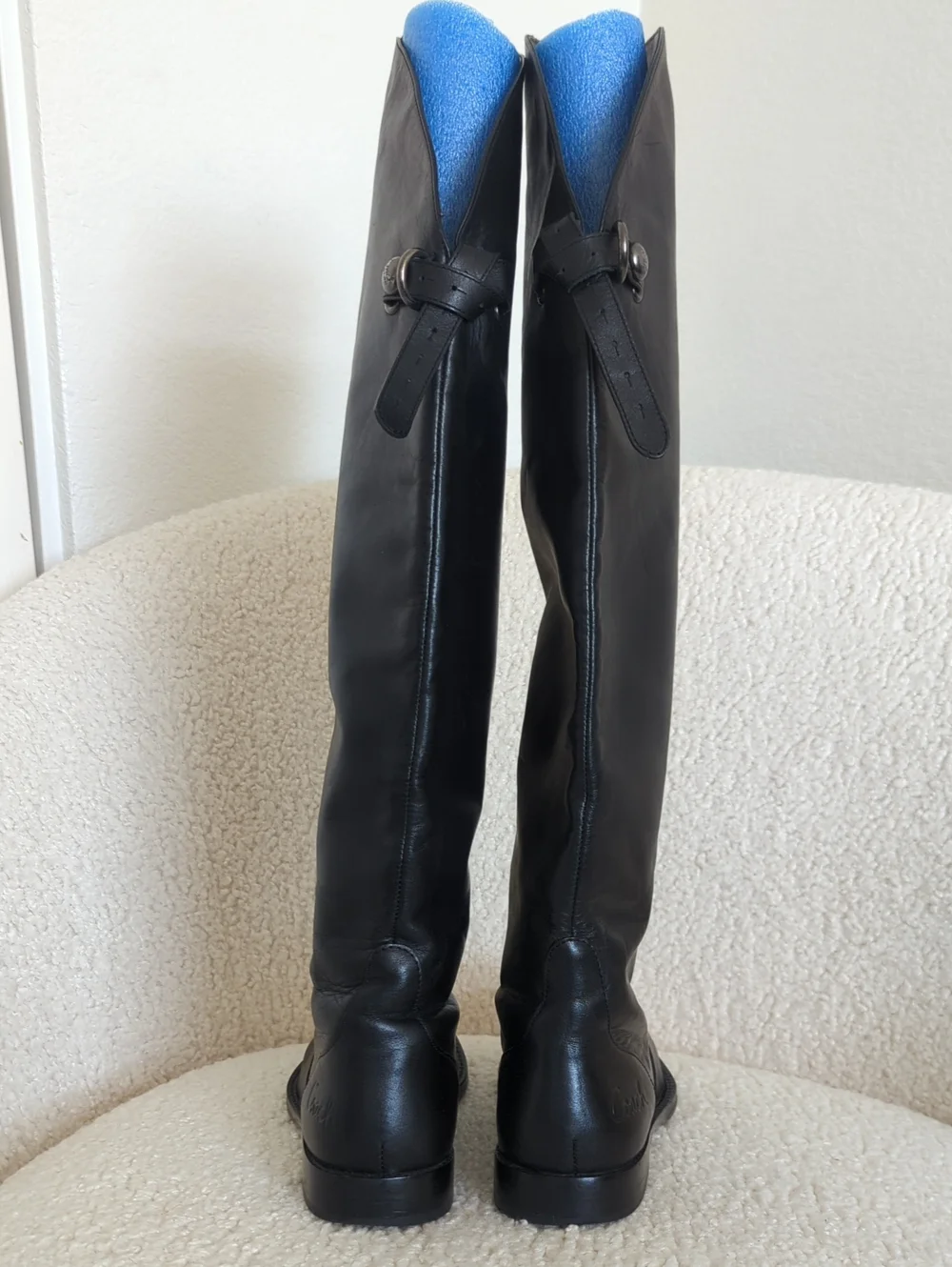 Coach Women's Cheyenne Leather Black Riding Boots | Size 7